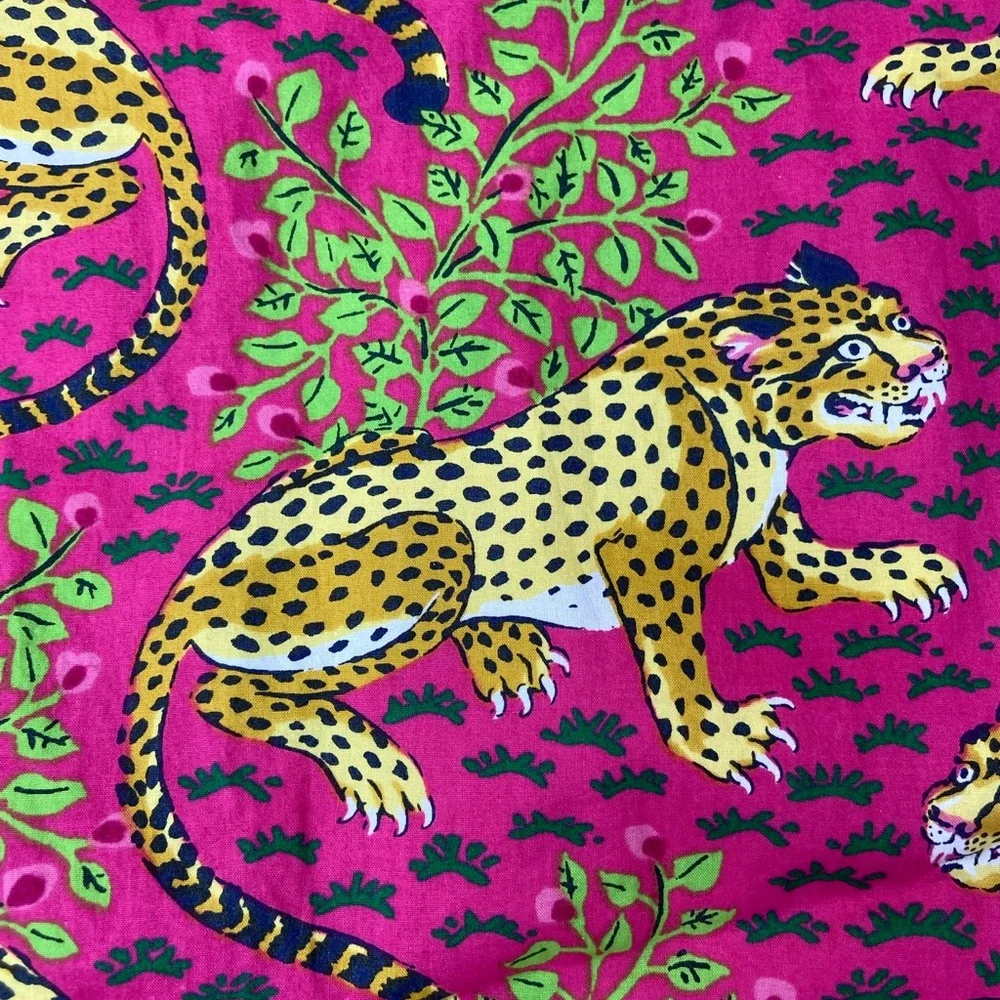 Printfresh Fuchsia Leopard-Print Short‎ Sleeve Tunic Size 4X